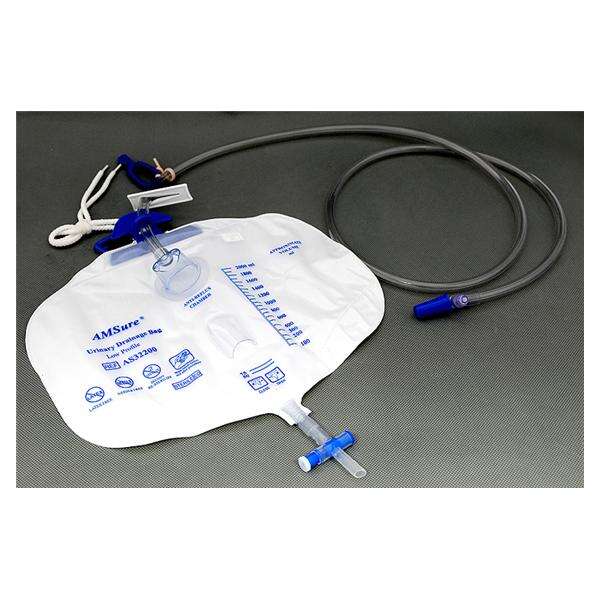Amsino International Urinary Bag Drainage 2000mL Clear-Poly CSR Wrap 20/Ca