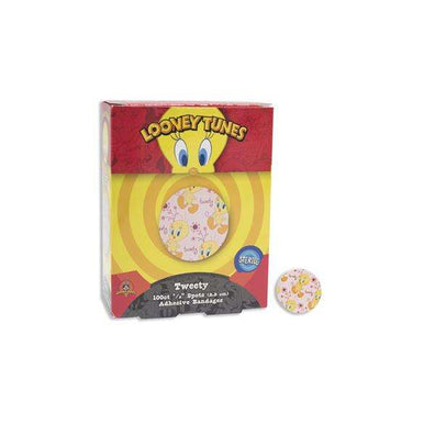 Bandage Spot Plastic 7/8" Looney Tunes Tweety 100/Box, 24 BX/CA - Surgical Supplies NY