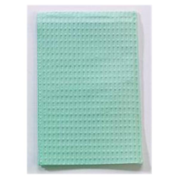 Bib Towel TIDI Ultimate Waffle 13 in x 18 in Green 3 Ply Tissue / Poly 500/Ca