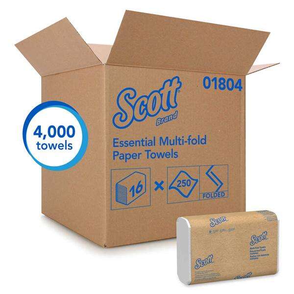 Towel Hand Scott Multifold White 9.2 in x 9.4 in 4000/Ca