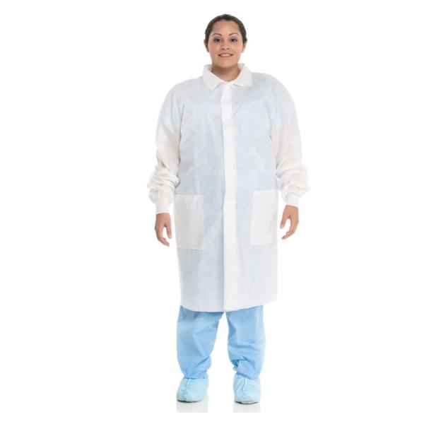 Lab Coat Basic Medium White 25/ca