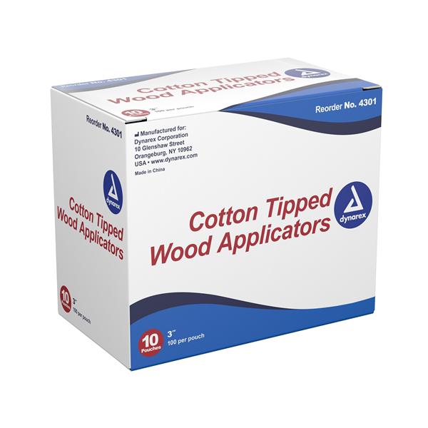 Applicator Cotton Tip Non Sterile 3 in Secure Wooden Stem 10000/Ca