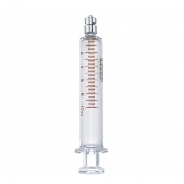 Syringe 10cc Meta Luer Lock Tip Glass w/o Needle Loss of Resistance 10/Case