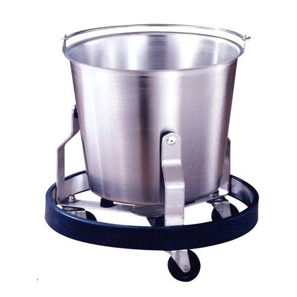 Bucket Kick Stainless Steel 13qt No Lid Silver Round Ea