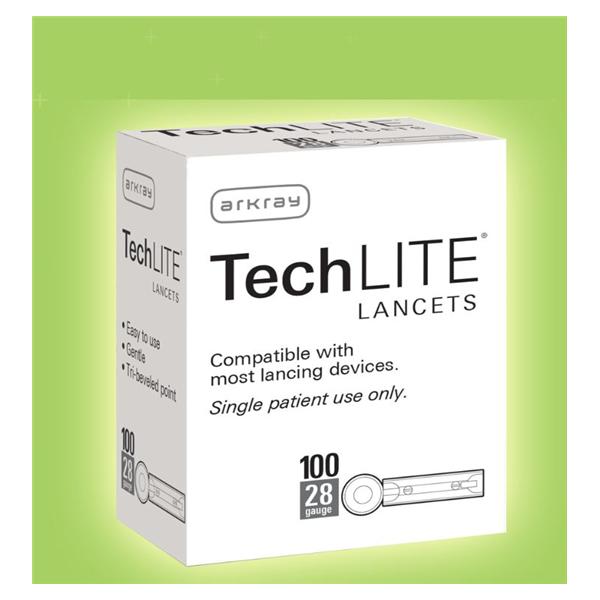 Lancet TechLite 28gx2.8-3.1mm Sterile Blue Incision Device 100/Bx