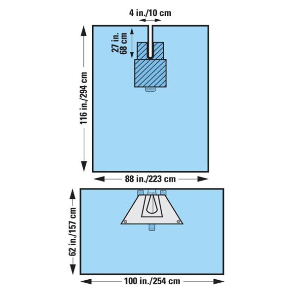 Pack Shoulder With 2-Piece Shoulder Arthroscopy Drape Pack LF Sterile 12/Ca