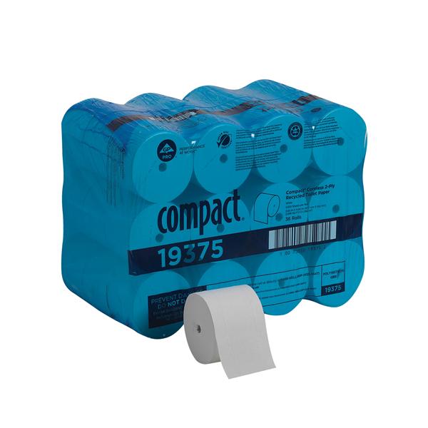 Toilet Tissue Compact White 1000 Sheets 2 Ply 36Rl/Ca