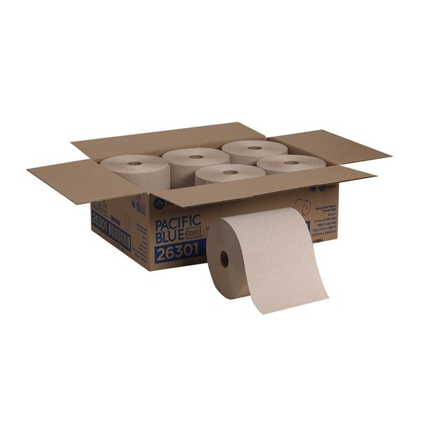 Towel Roll Hard Pacific Blue Basic 1 Ply Rcycl 7.87x800 Brn 6Rl/Ca