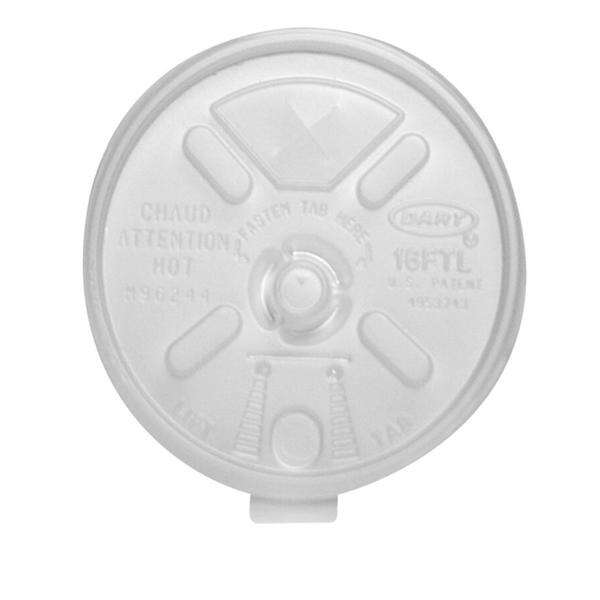 Lid Cup Dart Styrofoam White 1000/Ca