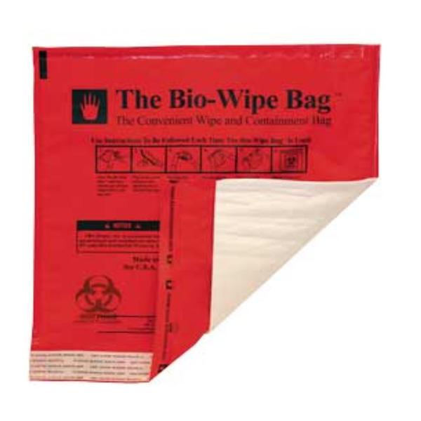 Bag Infectious Waste Bio-Wipe Red/Black 10/Bx