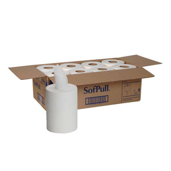 Towel Roll SofPull 1 Ply Paper 7.8 in x 12 in White 8/Ca