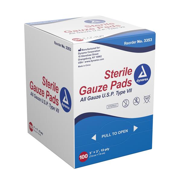 Pad Gauze 100% Cotton 3x3\