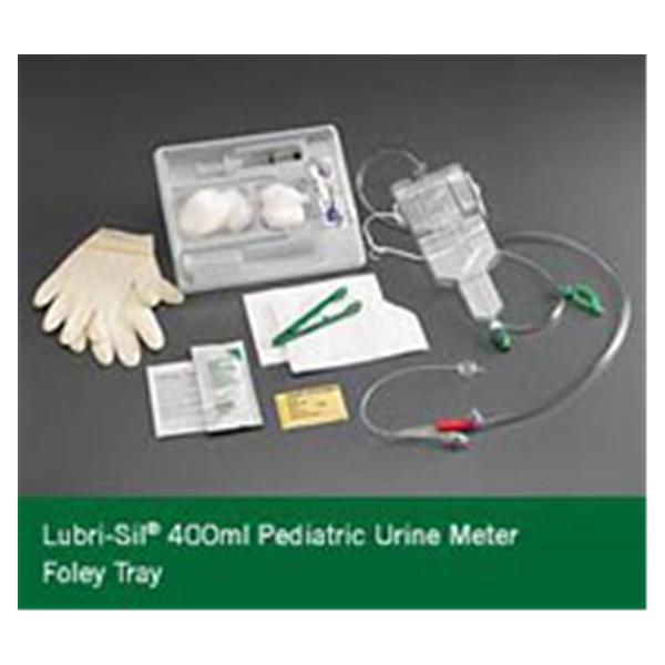 Tray Foley Catheter Lubri-Sil 8Fr 400cc All Silicone Hydrogel Coated 10/Ca