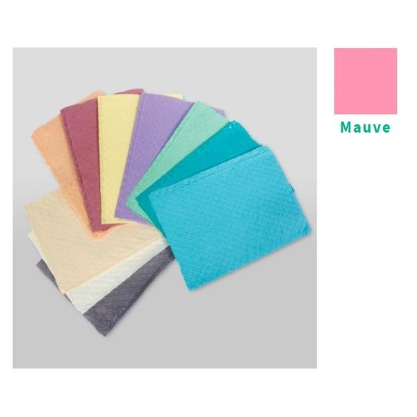 Bib Towel TIDI Ultimate Diamond 13 in x 18 in Mauve 3 Ply Tissue / Poly 500/Ca