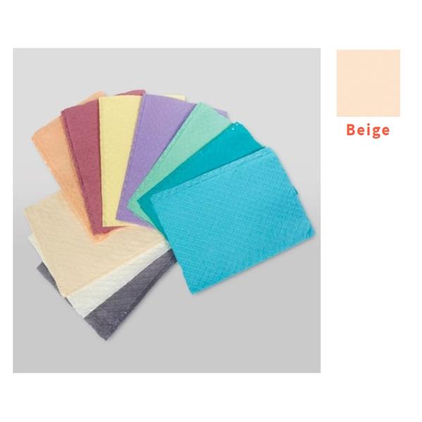 Bib Towel TIDI Ultimate Diamond 13 in x 18 in Beige 3 Ply Tissue / Poly 500/Ca