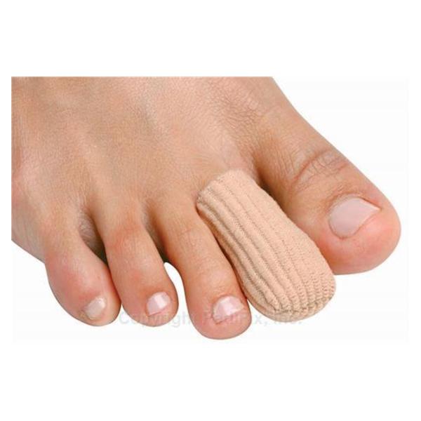 Cap Protector Visco-Gel Toe Ribbed Knit/Mineral Oil Seamless Beige Sz Sm/Md 6/Pk