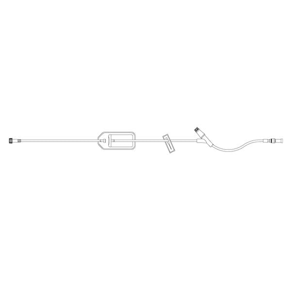 IV Extension Set Lifeshield Dial-A-Flo 15 Yinj M Adptr/F LL Adptr Grav 48/Ca