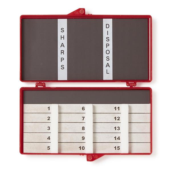 Counter Needle Foam Strip/Magnet 15 Count Red Sterile 168/Ca