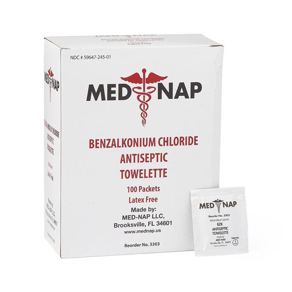 Towlette Cleansing Benzalkonium Chloride 0.4% 1000/Ca