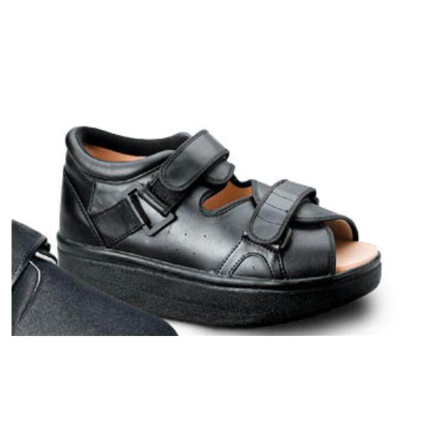 Shoe Wound Care WCS Leather Blk 4Mlt Insl Women 4-4.5 Size X-Small 1/Pr