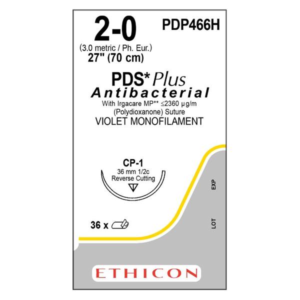 Suture 2-0 Triclosan Polydioxanone CP-1 PDS Plus Violet 27