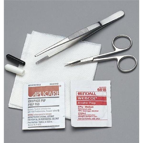 Tray Suture Removal A With PVP Prep Pad/Forceps 50/Ca
