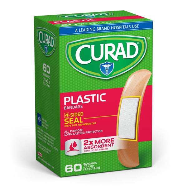 Bandage Plastic Curad Classic Care 3/4x3