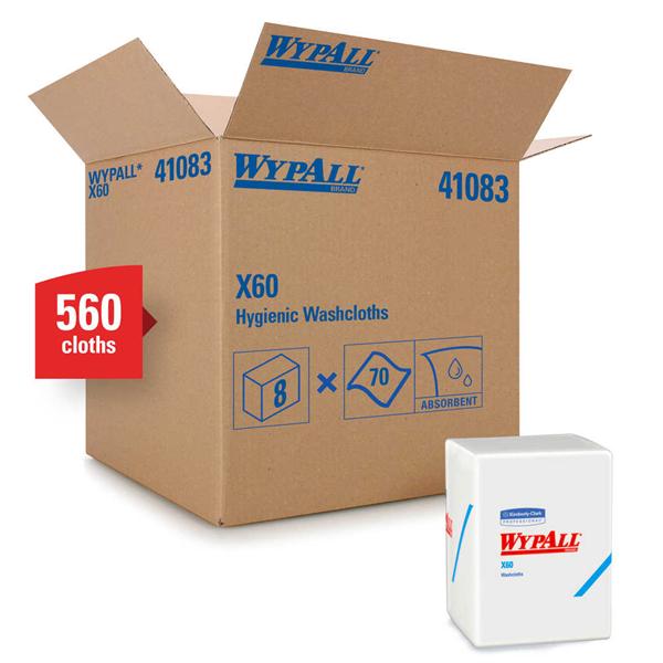 Washcloth Dry Wypall X60 10 in x 12.5 in 70x8/Ca