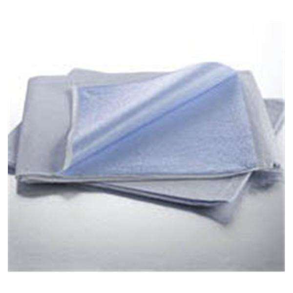 Flat Sheet 40 in x 90 in White / Blue 50/Case