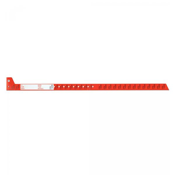 Wristband Blood Secureline Red Adult 150/Case