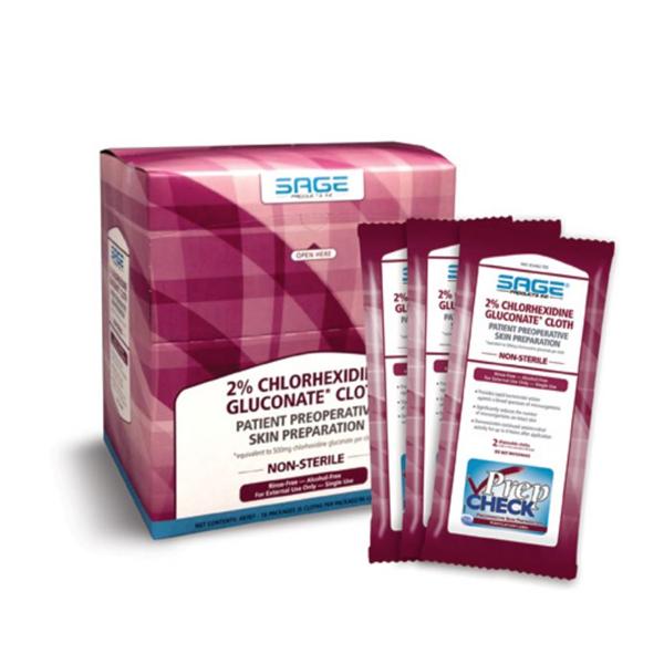 Cloth Prep Chlorhexidine Gluconate 2% 7-1/2x7-1/2