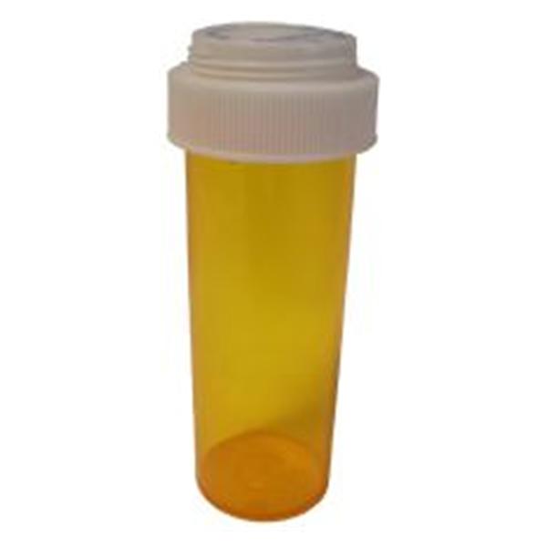 Vial Medicine Plastic 8 Dram Amber 50/Pk