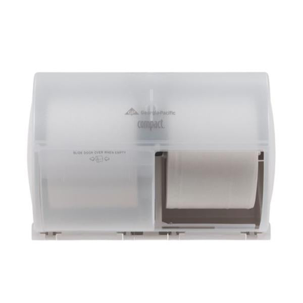 Dispenser Tissue Compact Plastic Translucent White Ea