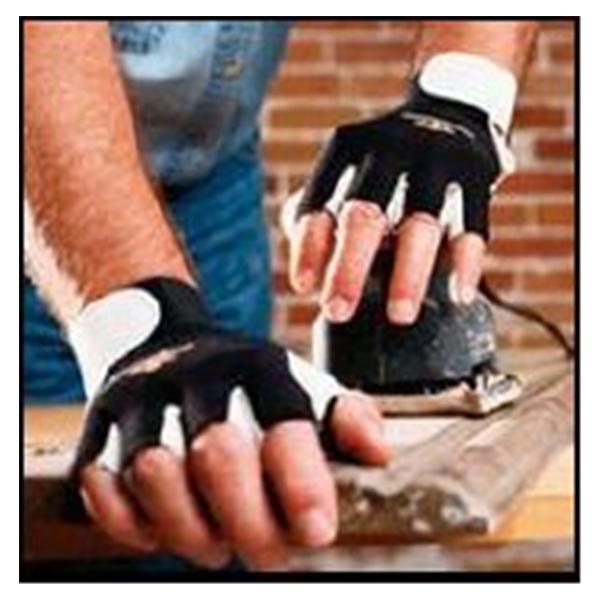 Gloves Anti-Vibration Air Impacto Leather / Nylon Large 9 Black Half Finger 1/Pr