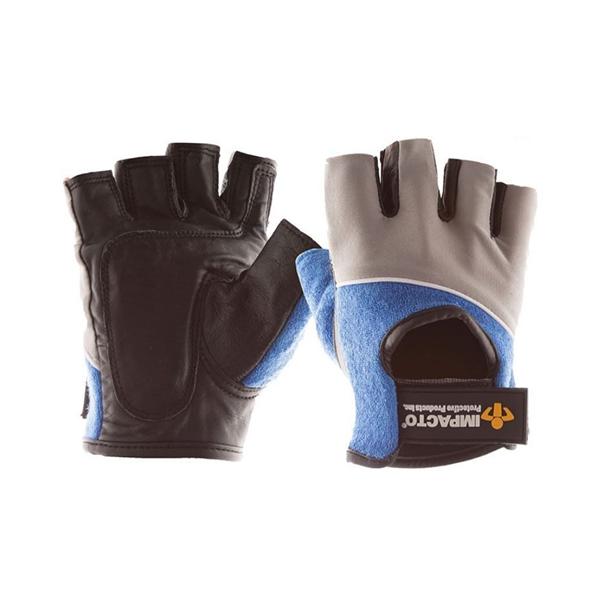Gloves Work Gel / Leather / Terry Cloth X-Small Black Half Finger Ea