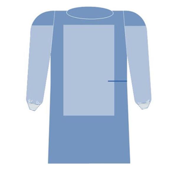 Gown Surgical XL Blue Fabric Reinforced AAMI Level 3 Sterile 32/Ca