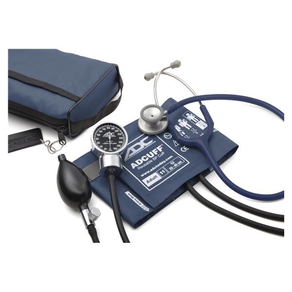 Aneroid Kit Clinician Scope Pro's Combo III Navy Adult 23-40cm 300mmHg Ea