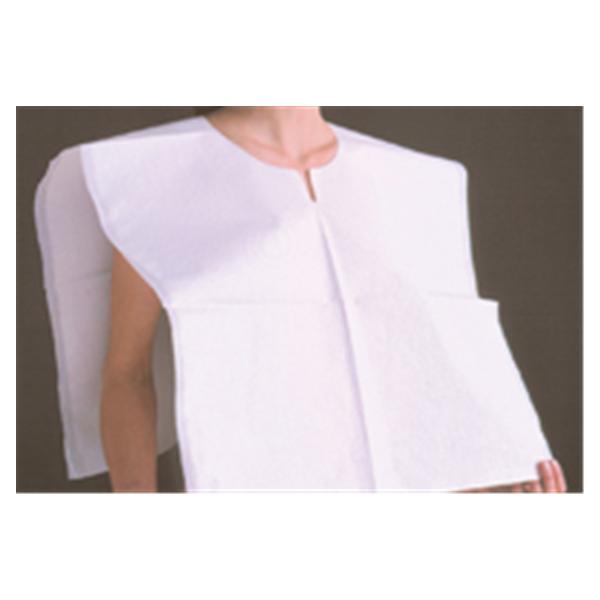 Poncho Exam Ultimate 19 in x 22 in White Tissue / Poly / Tissue 200/Ca