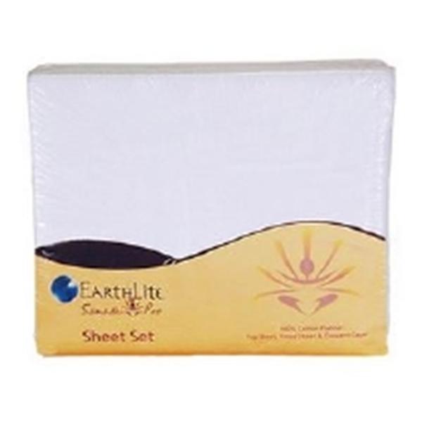 Sheet Set Basics Flannel White With Face rest Cover Ea