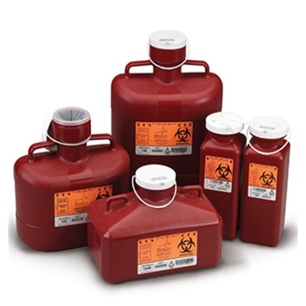 Container Sharps 3gal Polypropylene Locking Cap Red/Black Ea, 12 EA/CA
