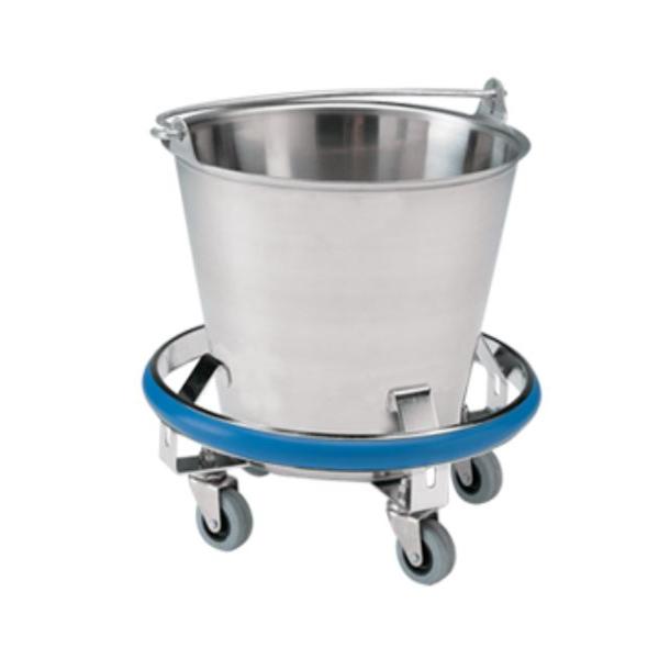 Bucket Kick Stainless Steel 3gal No Lid Electro-Polished Silver Round Ea