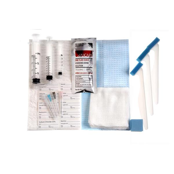 Tray Nerve Block Continuous Shot With Blue Paper Drape 18x27