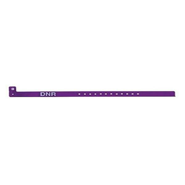 Alert Wristband DNR Vinyl Purple Adult / Pediatric 500/Bx