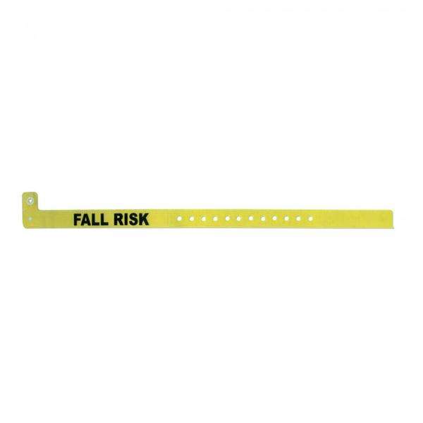 Alert Wristband Fall Risk Vinyl Yellow Adult / Pediatric 500/Ca
