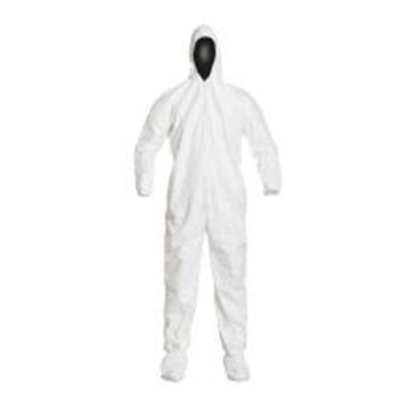 Coverall Protective Tyvek Disposable Large White 25/Ca