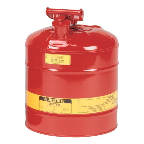 Can Safety Justrite Steel 5gal Lid Type I Red Round Each