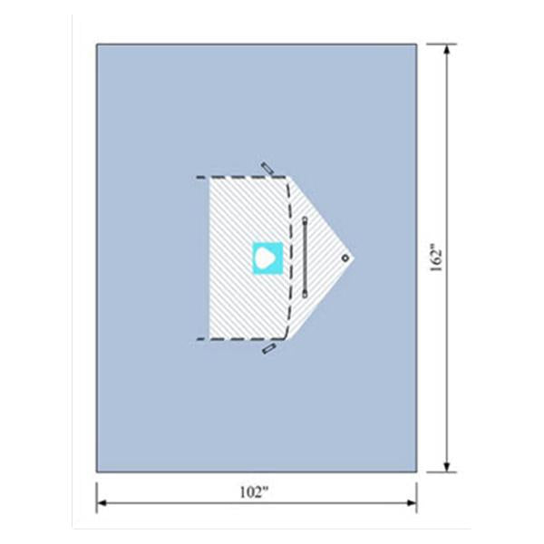 Drape Sheet Beach Chair Shoulder 102 in x 162 in 12/Ca