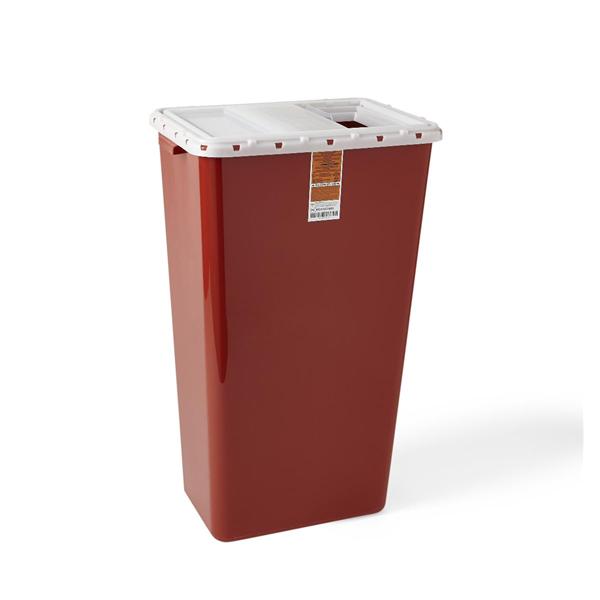 Container Sharps 18gal Large Plastic Red 5/Ca