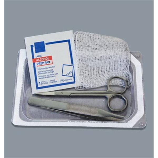 Tray Suture Removal With Gauze/Alcohol Prep Pad Large Sterile 50/Ca