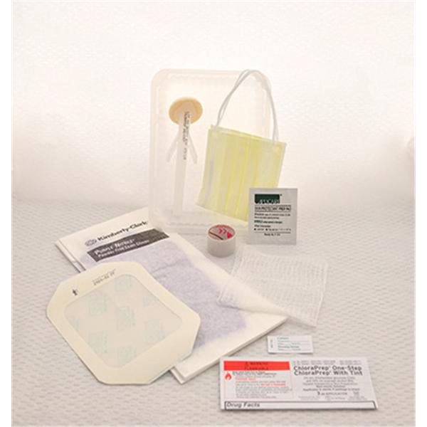 Tray Dressing Change Central Line W/ Ntrl Glv/Msk/Chlrprp LF Strl 20/Ca